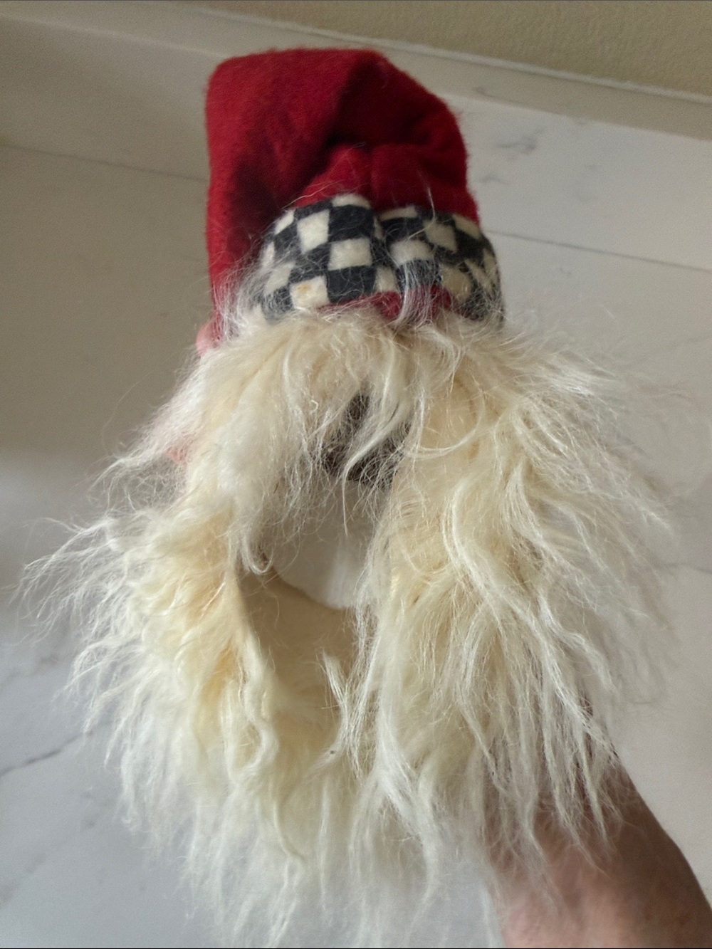 Handcrafted Santa Tree Topper Real Fur Beard - Picture 6 of 10